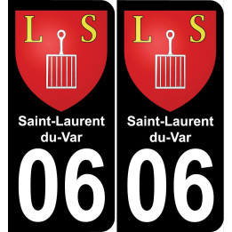 06 Saint-Laurent-du-Var sticker plate registration city