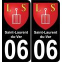 06 Saint-Laurent-du-Var autocollant sticker plaque immatriculation auto ville