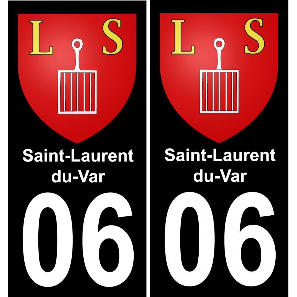 06 Saint-Laurent-du-Var autocollant sticker plaque immatriculation auto ville