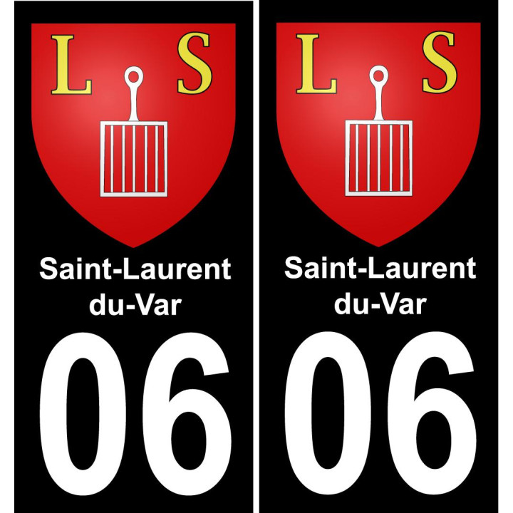 06 Saint-Laurent-du-Var sticker plate registration city