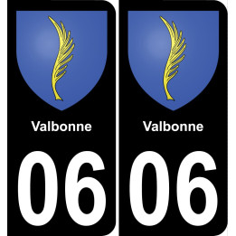 06 Valbonne-aufkleber plakette ez stadt