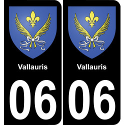 06 Vallauris autocollant sticker plaque immatriculation auto ville