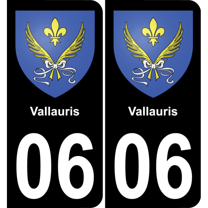 06 Vallauris sticker plate registration city