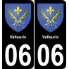 06 Vallauris autocollant sticker plaque immatriculation auto ville