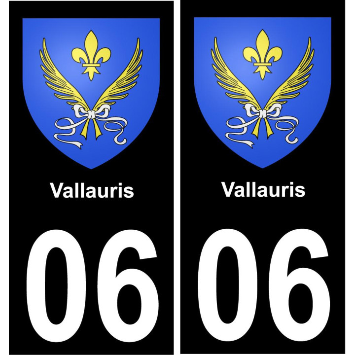 06 Vallauris placa etiqueta de registro de la ciudad