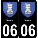 06 Vence autocollant sticker plaque immatriculation auto ville