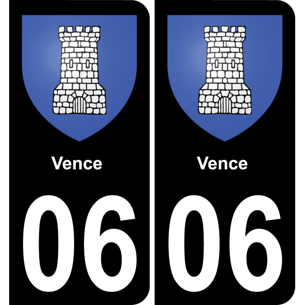 06 Vence sticker plate registration city