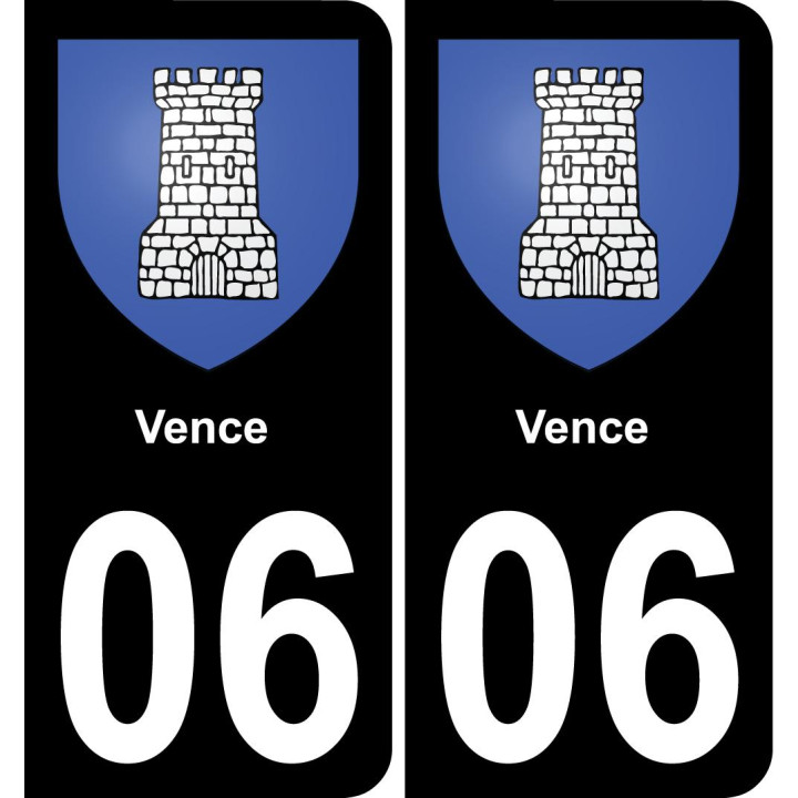 06 Vence sticker plate registration city