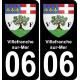 64 Pau autocollant sticker plaque immatriculation auto ville
