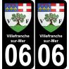 06 Villefranche-sur-Mer adesivo piastra di registrazione city