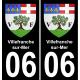 64 Pau autocollant sticker plaque immatriculation auto ville