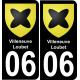 06 Villeneuve-Loubet autocollant sticker plaque immatriculation auto ville