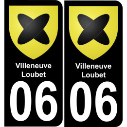06 Villeneuve-Loubet-aufkleber plakette ez stadt