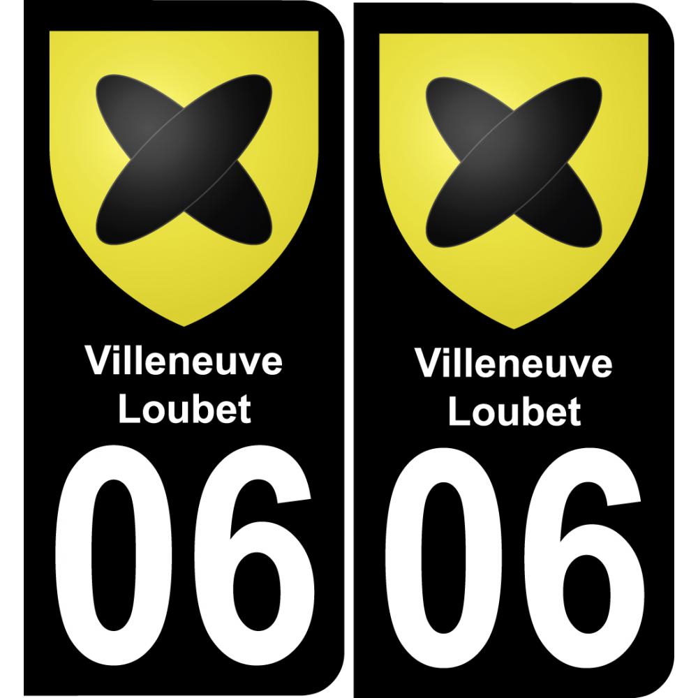 06 Villeneuve-Loubet adesivo piastra di registrazione city