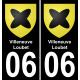 64 Pau autocollant sticker plaque immatriculation auto ville