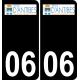 06 Antibes logo adesivo piastra di registrazione city