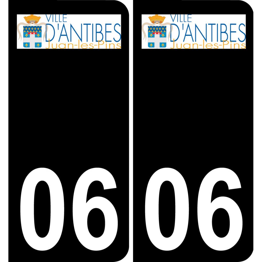06 Antibes logo autocollant plaque immatriculation auto ville sticker