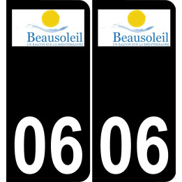 06 Beausoleil logo sticker plate registration city