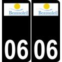 06 Beausoleil logo autocollant plaque immatriculation auto ville sticker