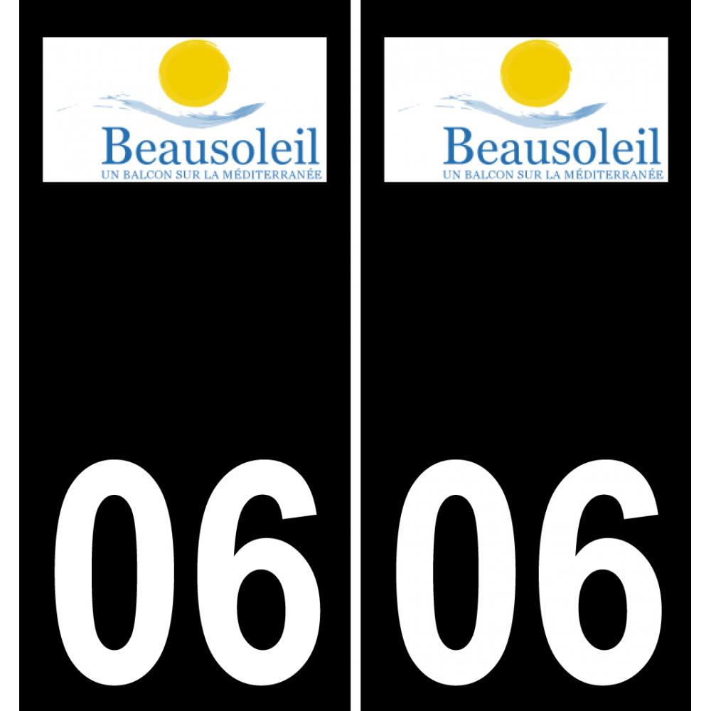 06 Beausoleil logotipo de la etiqueta engomada de la placa de registro de la ciudad