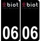 06 Biot logo adesivo piastra di registrazione city