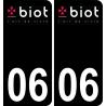 06 Biot logo adesivo piastra di registrazione city