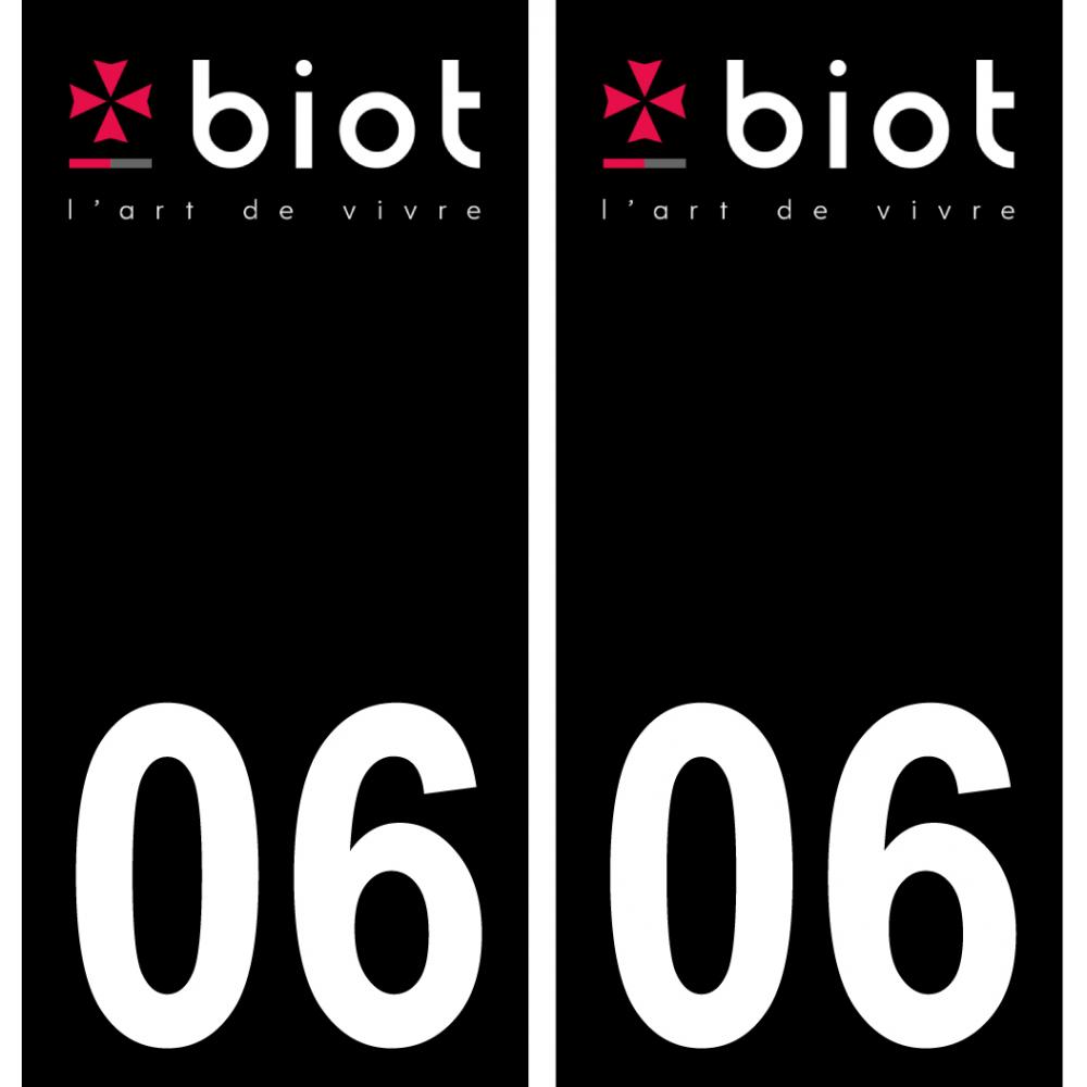06 Biot logo autocollant plaque immatriculation auto ville sticker
