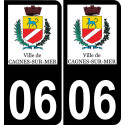 06 Cagnes-sur-Mer logo autocollant plaque immatriculation auto ville sticker