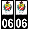 06 Cagnes-sur-Mer logo adesivo piastra di registrazione city