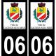 06 Cagnes-sur-Mer logo autocollant plaque immatriculation auto ville sticker