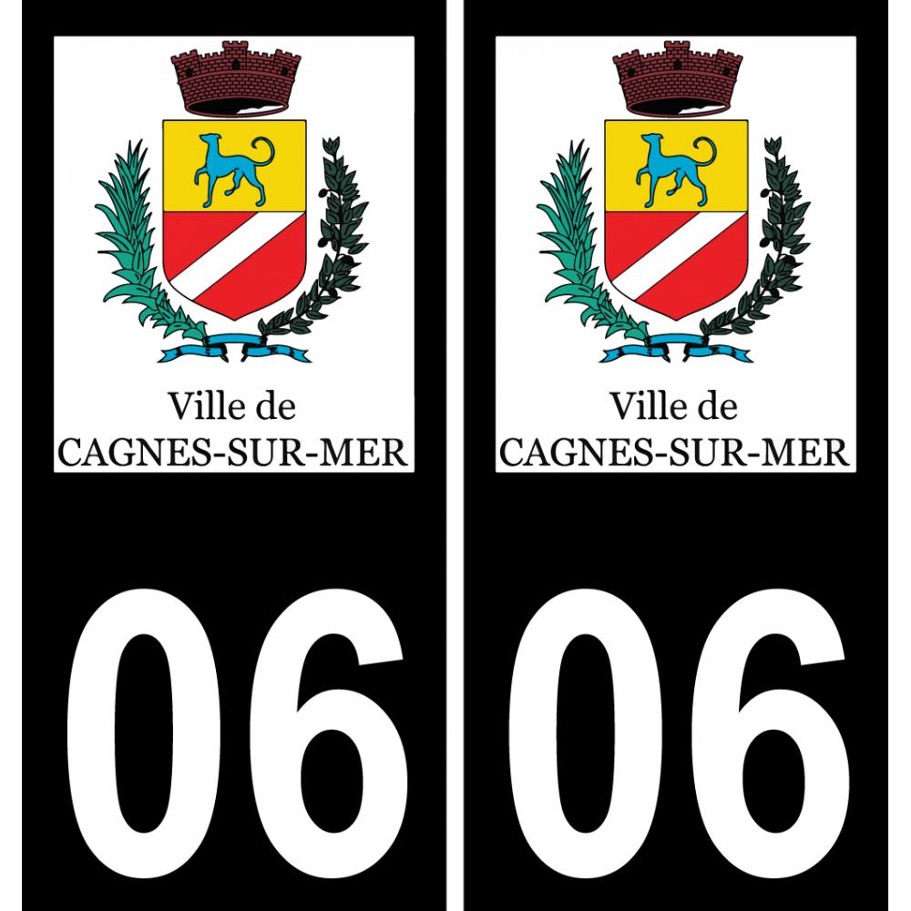 06 Cagnes-sur-Mer logo autocollant plaque immatriculation auto ville sticker