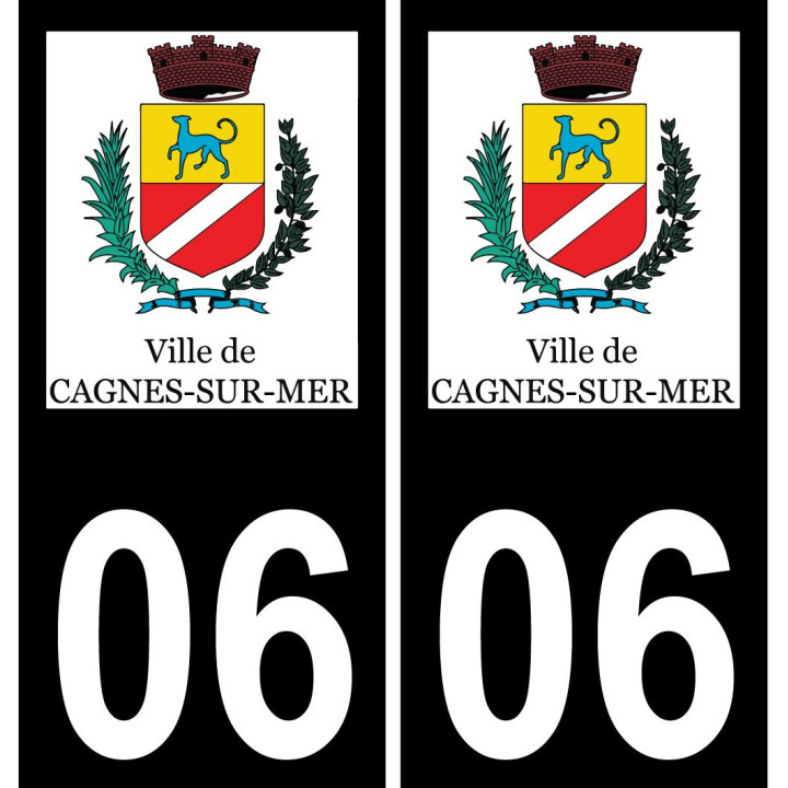 06 Cagnes-sur-Mer logo sticker plate registration city
