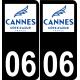 06 Cannes logo adesivo piastra di registrazione city