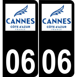 06 Cannes logo sticker plate registration city