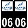 06 Cannes logo adesivo piastra di registrazione city