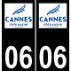 06 Cannes logo adesivo piastra di registrazione city