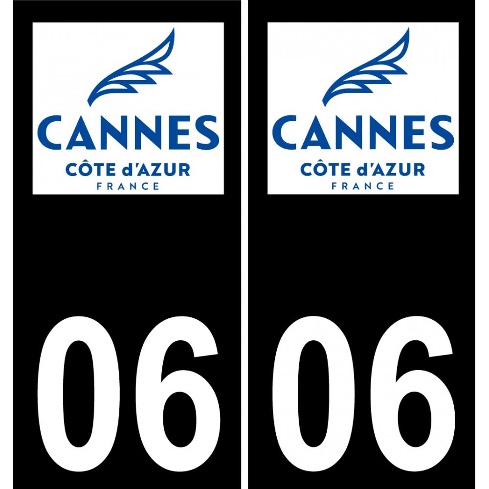 06 Cannes logo autocollant plaque immatriculation auto ville sticker