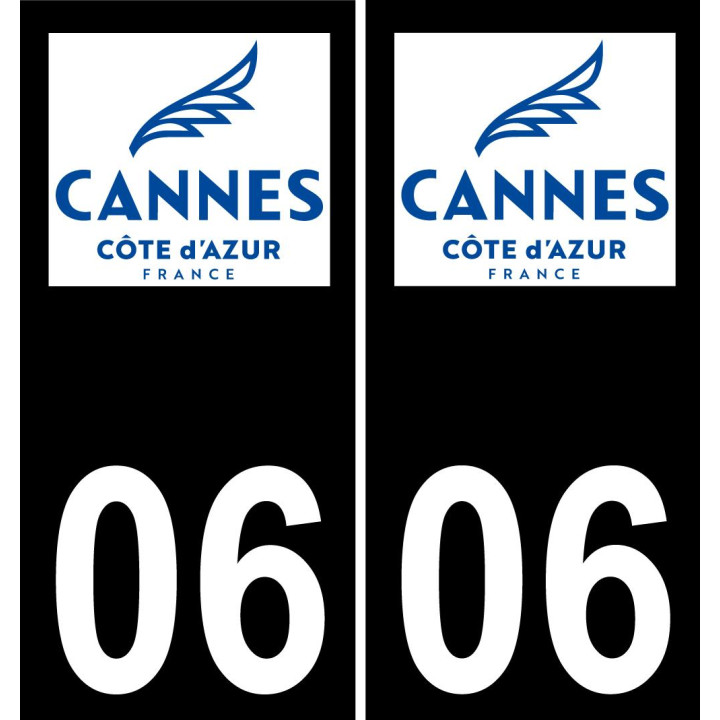 06 Cannes-logo aufkleber plakette ez stadt