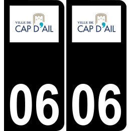 06 Cap-d'Ail logo autocollant plaque immatriculation auto ville sticker