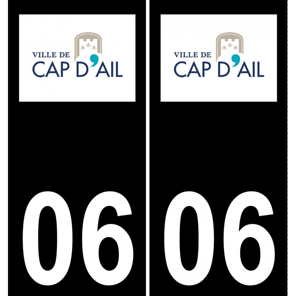 06 Cap-d'Ail logo autocollant plaque immatriculation auto ville sticker