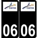 06 Carros logo sticker plate registration city