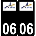 06 Carros logo autocollant plaque immatriculation auto ville sticker