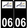 06 Carros-logo aufkleber plakette ez stadt
