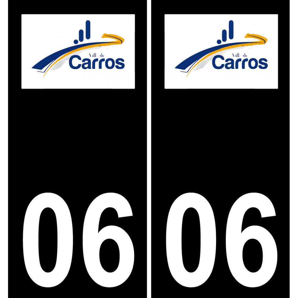 06 Carros logo autocollant plaque immatriculation auto ville sticker