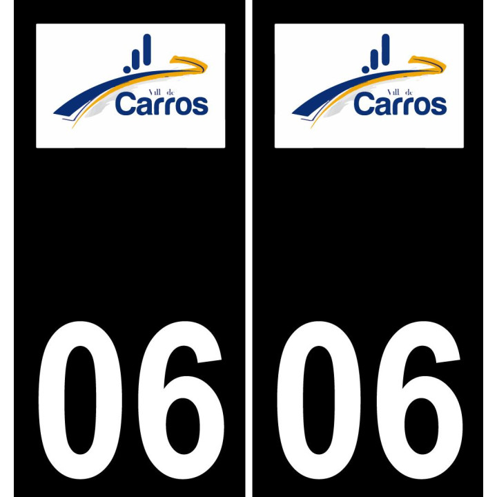 06 Carros logo autocollant plaque immatriculation auto ville sticker