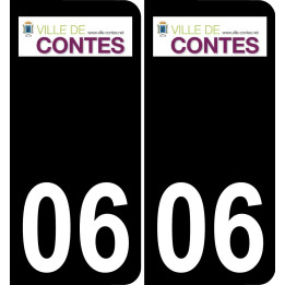06 Contes logo sticker plate registration city