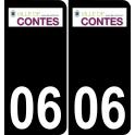 06 Contes-logo aufkleber plakette ez stadt