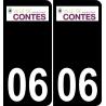 06 Contes-logo aufkleber plakette ez stadt