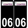 06 Contes logo sticker plate registration city