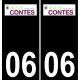 06 Contes-logo aufkleber plakette ez stadt